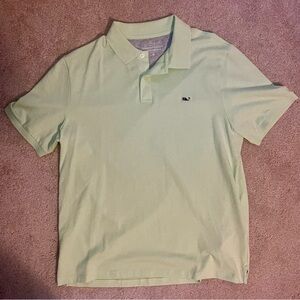 Vineyard Vines Men’s Edgartown Polo Pique (mint green), Medium
